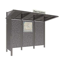 Autobusová zastávka CONVIVIALE s bočním krytem vlevo 3000 mm