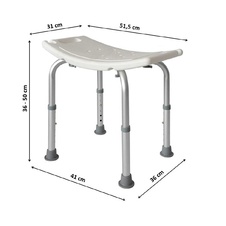 Stolička do sprchy hranatá