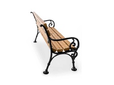 Parková lavička borovice P3 1200 mm s litinovou konstrukcí