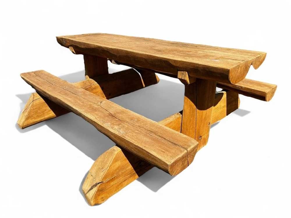 Masivní celodřevěné posezení bez stříšky 1900 mm