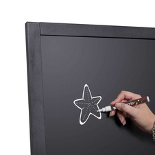 Dřevěné áčko Flip 55x105 cm, černá