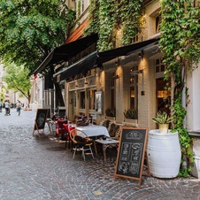 Dřevěné áčko Flip 55x105 cm, světle hnědá