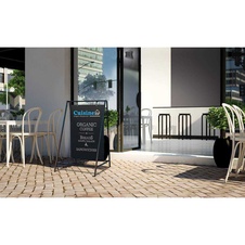 Křídové dřevěné áčko Swing 50x70 cm, černá