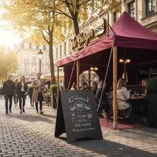 Křídové reklamní áčko Grab & Grip, A2, černá