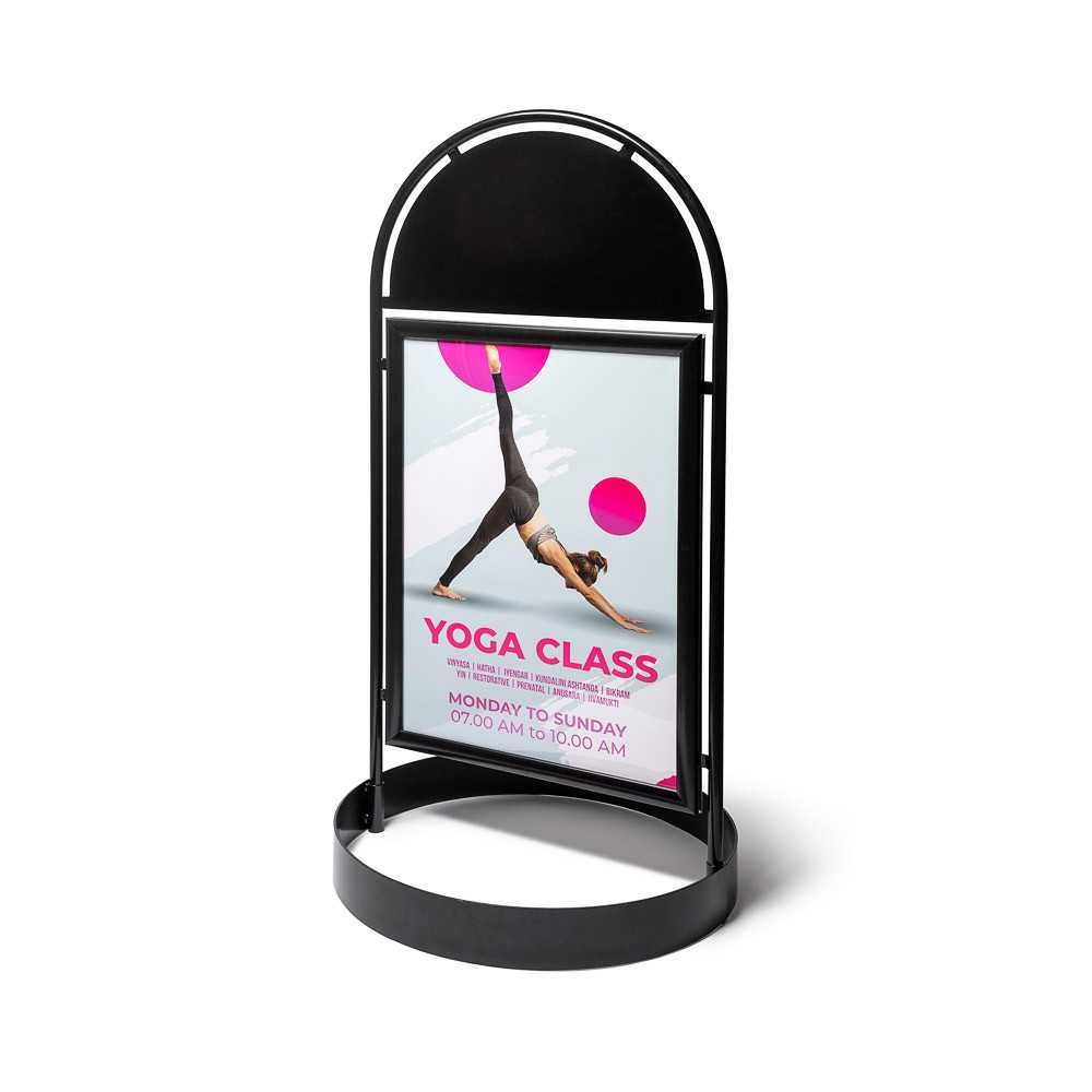 Reklamní áčko City Elegant Steel, 50x70 cm, černá