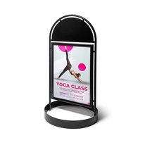 Reklamní áčko City Elegant Steel, 50x70 cm, černá