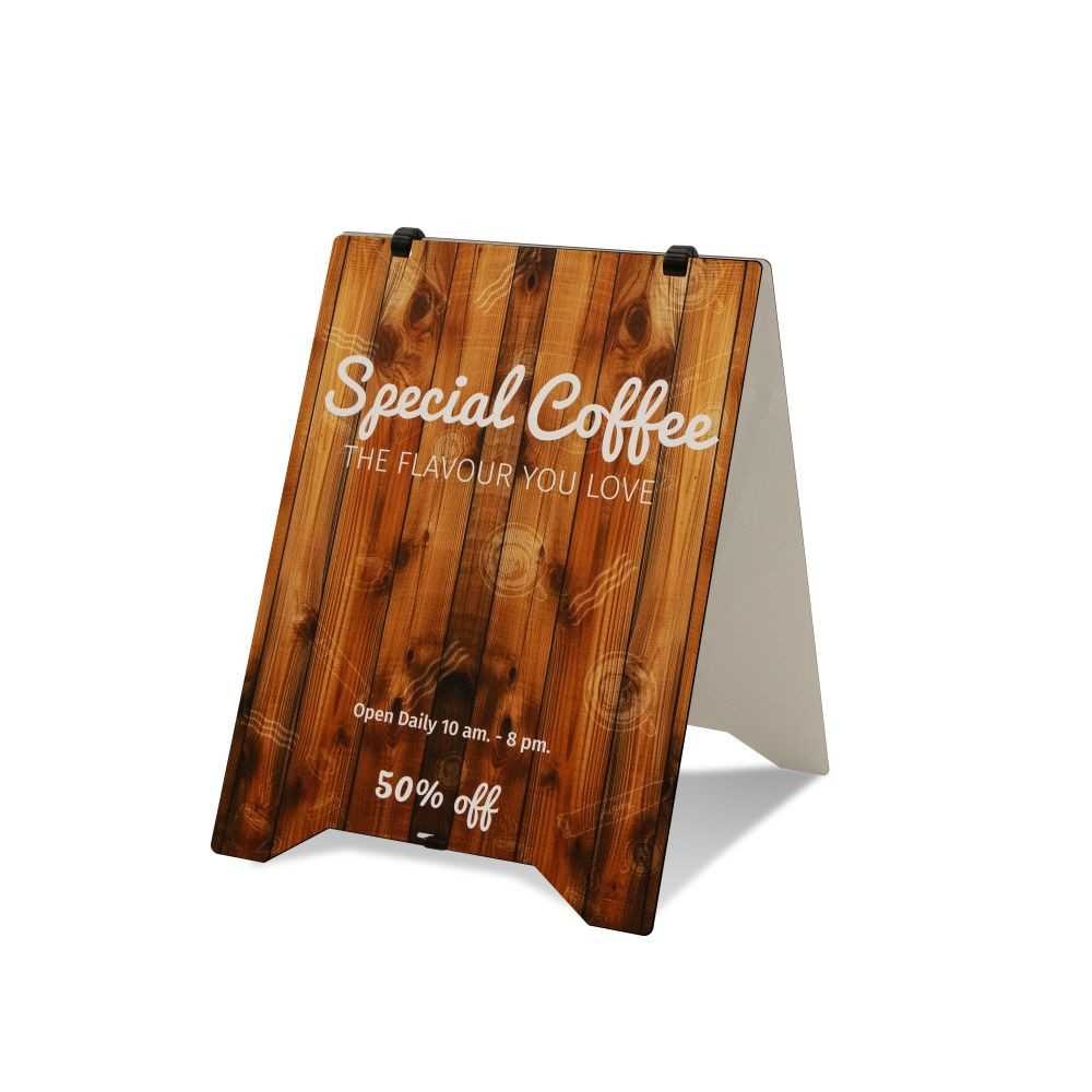 Křídové reklamní áčko Grab & Grip 50x70 cm, bílá