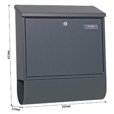 Rottner Villa Spezial-Set poštovní schránka s tubusem, antracit