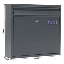 Rottner Teramo ocelová poštovní schránka, antracit