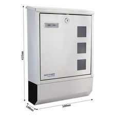 Rottner Corto poštovní schránka s tubusem, nerez