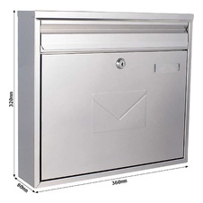 Rottner Teramo ocelová poštovní schránka, stříbrná