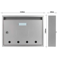 Rottner Imola ocelová poštovní schránka, stříbrná