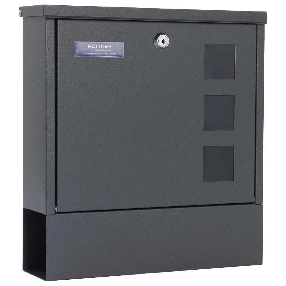 Rottner Lago poštovní schránka s tubusem, antracit