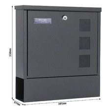 Rottner Lago poštovní schránka s tubusem, antracit