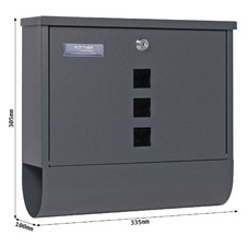 Rottner Costa poštovní schránka s tubusem, antracit