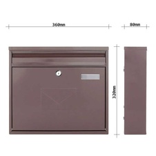 Rottner Teramo ocelová poštovní schránka, hnědá
