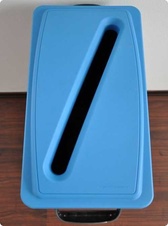 Koš ECO na tříděný odpad 60 l, modré víko