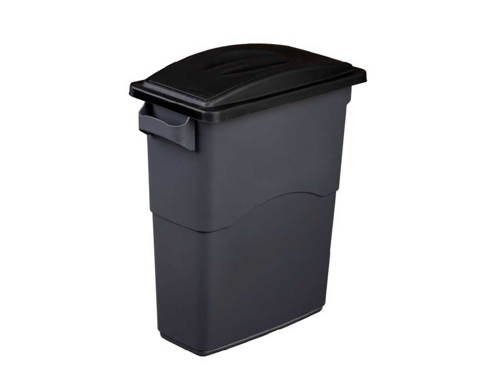 Koš ECO na tříděný odpad 60 l, černé víko bez otvoru