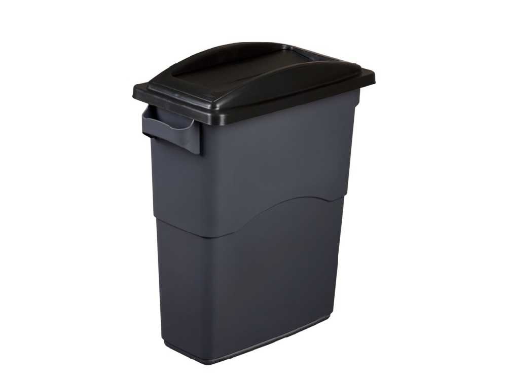 Koš ECO na tříděný odpad 75 l, černé víko s klapkou