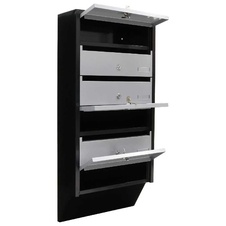 Rottner Depot 6 set poštovních schránek, stříbrno-černá