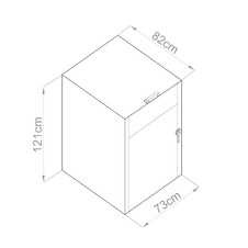 Přístřešek na popelnice G21 73x121x82 cm, antracit