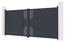 Brána dvoukřídlá G21 Marion 392x173 cm, antracit
