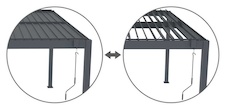 Bioklimatická pergola G21 Trenton 4x4m, antracit
