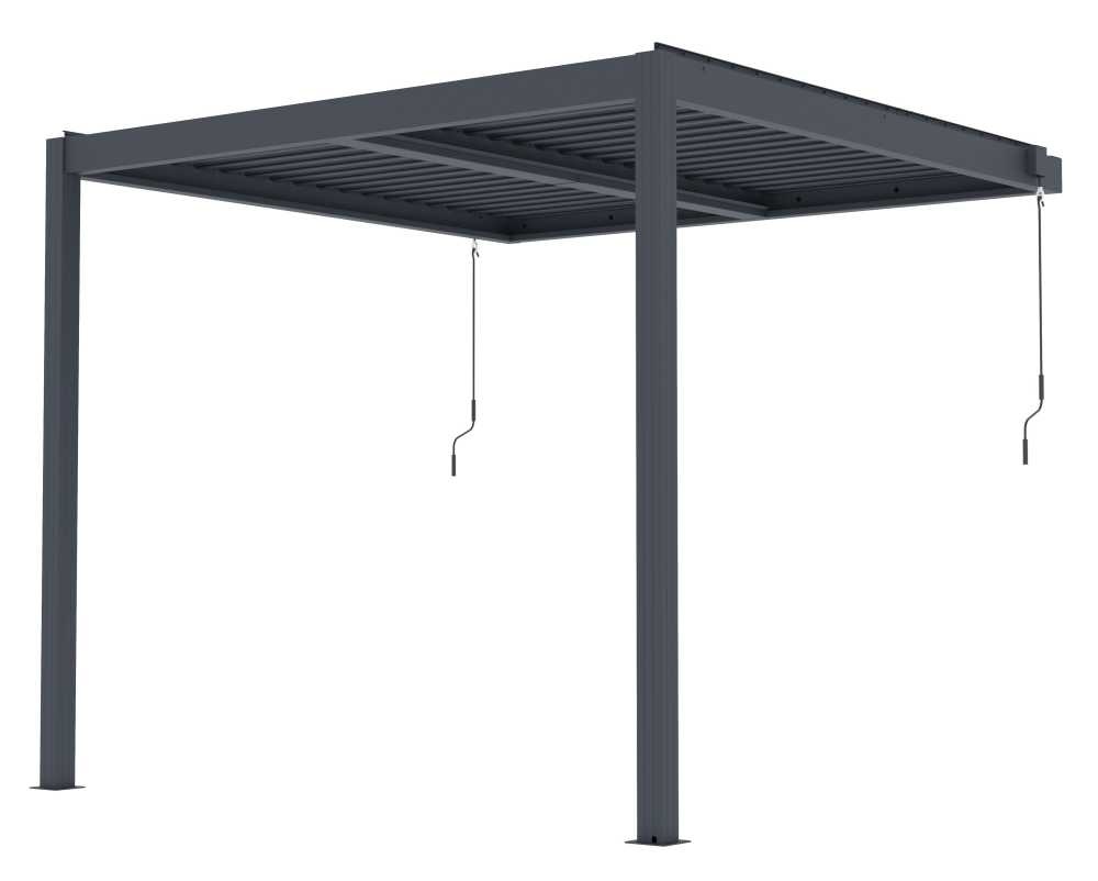 Bioklimatická celohliníková pergola G21 Trenton Premium 3x3m, antracit