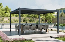 Bioklimatická celohliníková pergola G21 Austin Premium 4x4m, antracit
