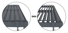 Bioklimatická celohliníková pergola G21 Austin Premium 4x3m, antracit