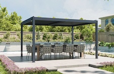 Bioklimatická celohliníková pergola G21 Austin Premium 4x3m, antracit