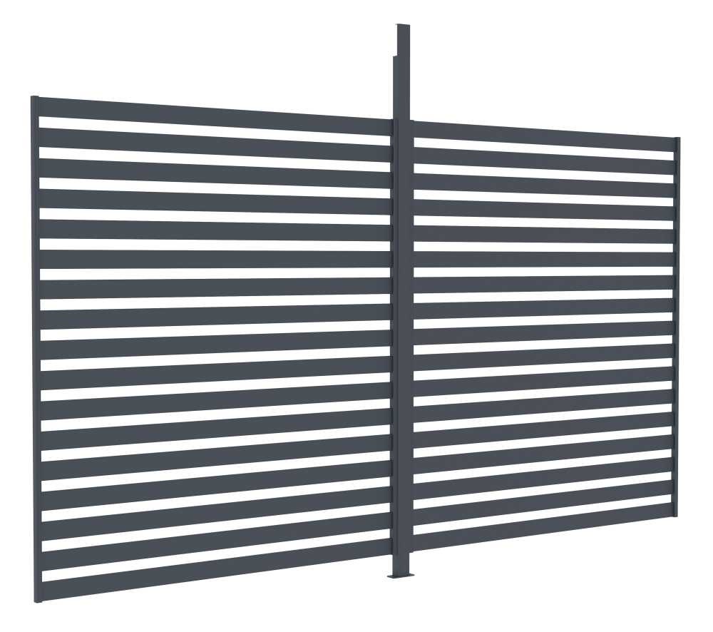 Fixní lamelová stěna G21 4x2,6m pro pergolu Trenton 4x3 a 4x4 m, antracit