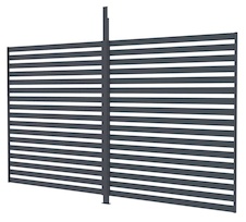 Fixní lamelová stěna G21 4x2,6m pro pergolu Trenton 4x3 a 4x4 m, antracit