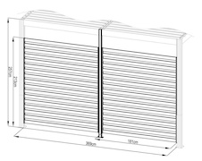 Fixní lamelová stěna G21 4x2,6m pro pergolu Trenton 4x3 a 4x4 m, antracit