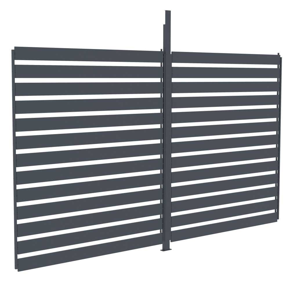 Otočná lamelová stěna G21 4x2,6m pro pergolu Trenton 4x3 a 4x4 m, antracit