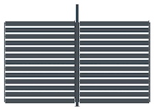 Otočná lamelová stěna G21 4x2,6m pro pergolu Trenton 4x3 a 4x4 m, antracit