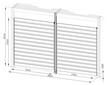 Otočná lamelová stěna G21 4x2,6m pro pergolu Trenton 4x3 a 4x4 m, antracit