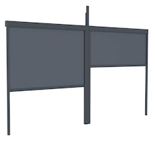 Boční markýza G21 4x2,6 m pro pergolu Trenton 4x3 a 4x4 m, antracit