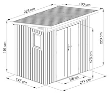 Zahradní domek G21 Madison 427 - 225 x 190 cm, slate grey