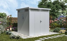 Zahradní domek G21 Atlanta 529 - 230 x 230 cm, metalická silver