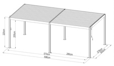 Bioklimatická pergola G21 Austin 6x3m, antracit