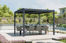 Bioklimatická celohliníková pergola G21 Austin Premium 3x3m, antracit