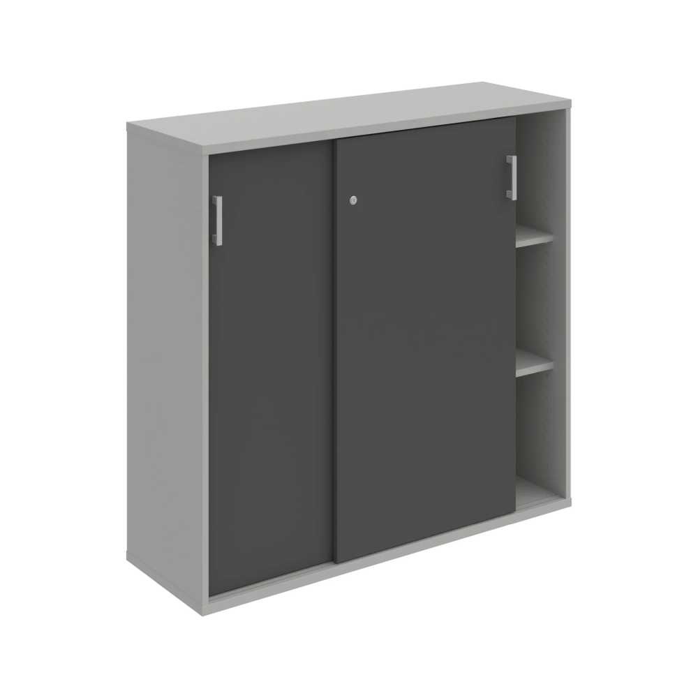 HOBIS kancelářská policová skříň - SZ 3 120 02, zámek zásuvkový, šedá-antracit