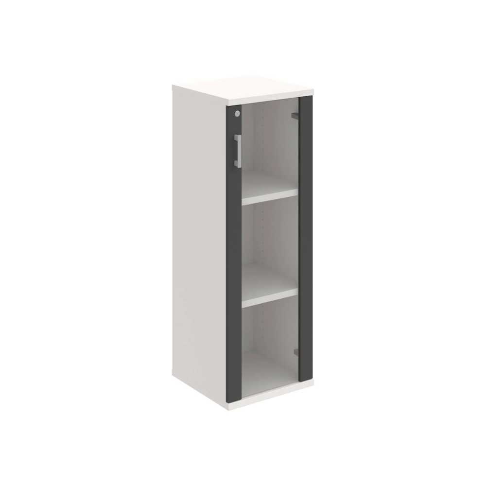HOBIS kancelářská policová skříň - SZ 3 40 02 P, zámek Huwill, bílá-antracit