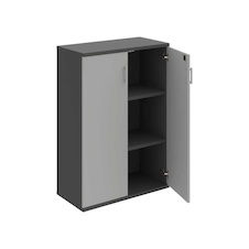 HOBIS kancelářská policová skříň - SZ 3 80 01, zámek Huwill, antracit-šedá