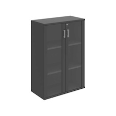 HOBIS kancelářská policová skříň - SZ 3 80 04, zámek Huwill, antracit