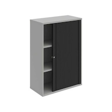 HOBIS kancelářská policová skříň - SZ 3 80 07 P, zámek Huwill, roleta pravá, šedá-antracit