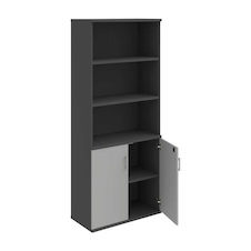 HOBIS kancelářská policová skříň - SZ 5 80 03, zámek Huwill, antracit-šedá