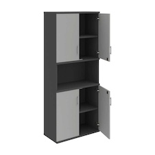 HOBIS kancelářská policová skříň - SZ 5 80 05, zámek Huwill, antracit-šedá