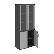 HOBIS kancelářská policová skříň - SZ 5 80 09, zámek Huwill, antracit-šedá